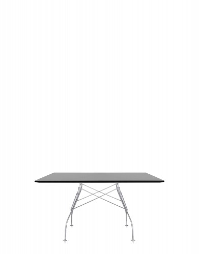 Стол Glossy (черный/хромированный) 130x130см Стол Glossy (черный/хромированный) 130x130см