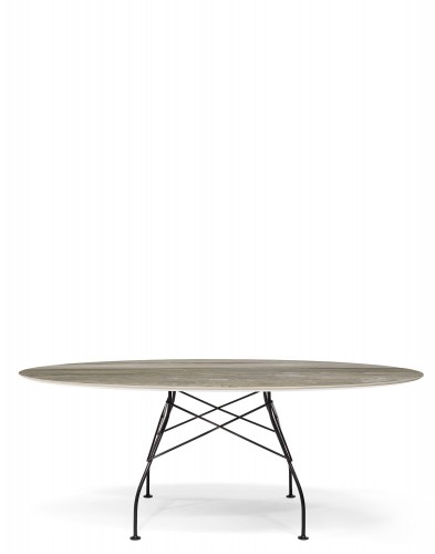 Стол Glossy (серый/черный) 192x118см, мрамор Стол Glossy (серый/черный) 192x118см, мрамор