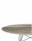 Стол Glossy (серый/черный) 192x118см, мрамор