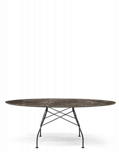 Стол Glossy (коричневый/черный) 192x118см, мрамор Стол Glossy (коричневый/черный) 192x118см, мрамор