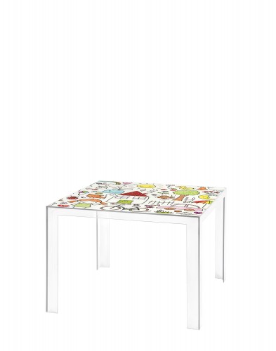 Стол Invisible Table (кристалл) с рисунком