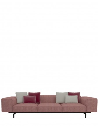 Диван Largo (розовый) трехсекционный