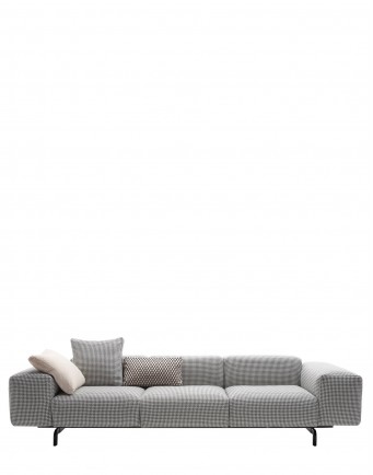 Диван Largo (черный) трехсекционный