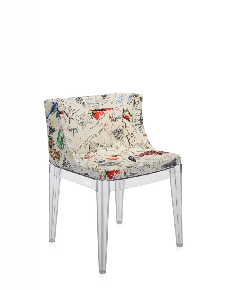 Кресло Mademoiselle (кристалл/бежевое) в ткани Moschino