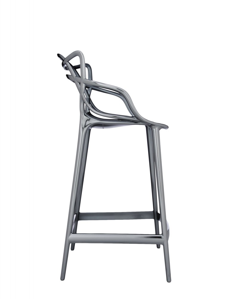 Стул барный Masters метализированный (серый) высота сидения 65см
