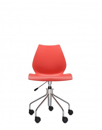 Стул Maui (красный) на колесах