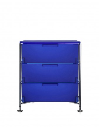 Контейнер Mobil на ножках (синий) с тремя ящиками