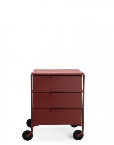 Контейнер Mobil на колесах (сливовый матовый) с тремя ящиками Контейнер Mobil на колесах (сливовый матовый) с тремя ящиками