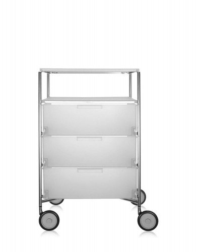 Контейнер Mobil на колесах (белый) с тремя ящиками и полкой Контейнер Mobil на колесах (белый) с тремя ящиками и полкой