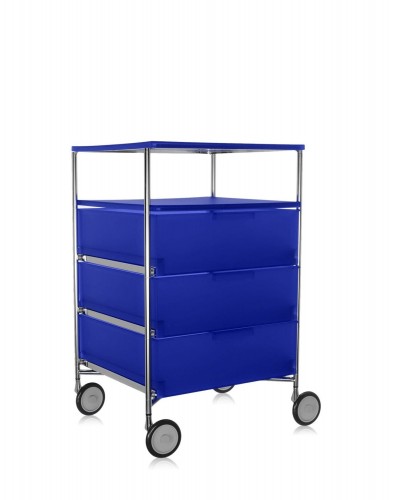 Контейнер Mobil на колесах (синий) с тремя ящиками и полкой Контейнер Mobil на колесах (синий) с тремя ящиками и полкой