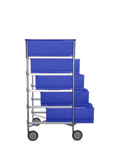 Контейнер Mobil на колесах (синий) с пятью ящиками Контейнер Mobil на колесах (синий) с пятью ящиками