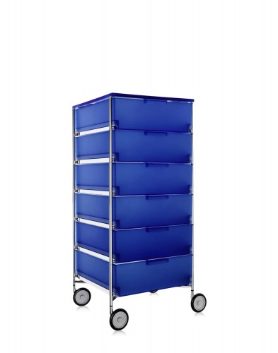 Контейнер Mobil на колесах (синий) с шестью ящиками Контейнер Mobil на колесах (синий) с шестью ящиками