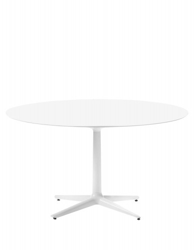 Стол Multiplo (белый) диаметр 118см, крестообразное основание