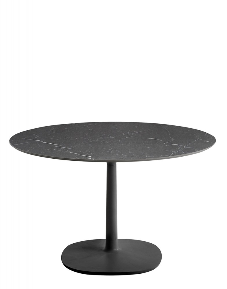 Стол Multiplo (черный) диаметр 118см, мрамор, плоское основание