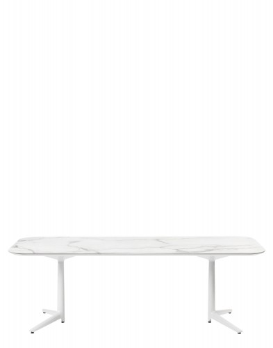 Стол Multiplo (белый) 192x118см, мрамор, овальный