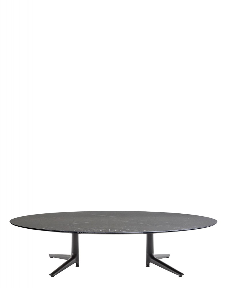 Стол журнальный Multiplo (черный) 192x118см, мрамор, овальный