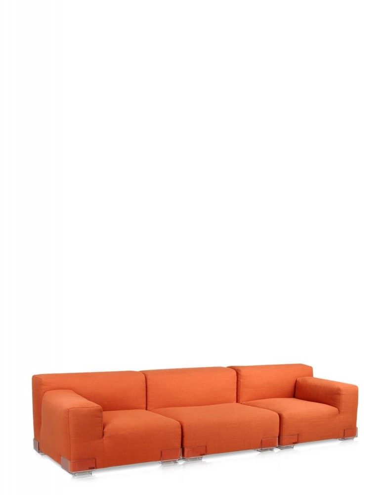 Кресло Plastics Duo (оранжевое/кристалл) 88x88см