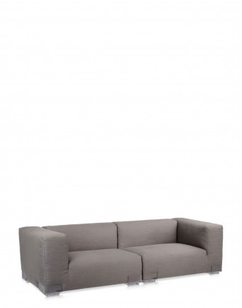 Кресло Plastics Duo с левым подлокотником (серое/кристалл) 114х88см, высота подлокотника 64см Кресло Plastics Duo с левым подлокотником (серое/кристалл) 114х88см, высота подлокотника 64см