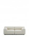 Диван Plastics Duo  (белый) 228х88см, высота подлокотника 64см, в ткани Orsetto 
