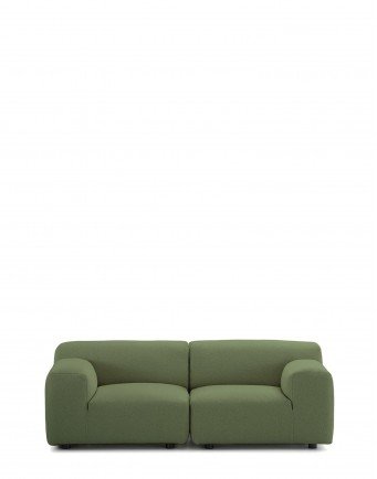 Диван Plastics Duo  (зеленый) 228х88см, высота подлокотника 64см, в ткани Orsetto 