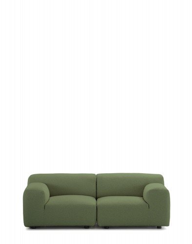 Диван Plastics Duo  (зеленый) 228х88см, высота подлокотника 64см, в ткани Orsetto 