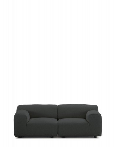 Диван Plastics Duo  (серый) 228х88см, высота подлокотника 64см, в ткани Orsetto 