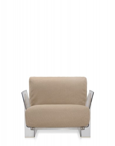 Кресло Pop (бежевое/кристалл)