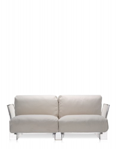 Диван Pop двухсекционный (бежевый/кристалл)