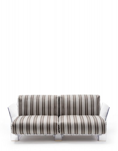 Диван Pop двухсекционный (серый/кристалл)