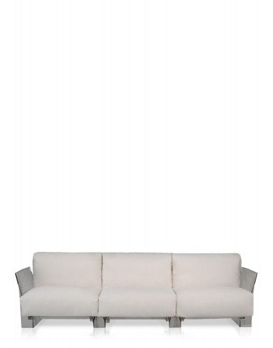 Диван Pop трехсекционный (бежевый/кристалл)