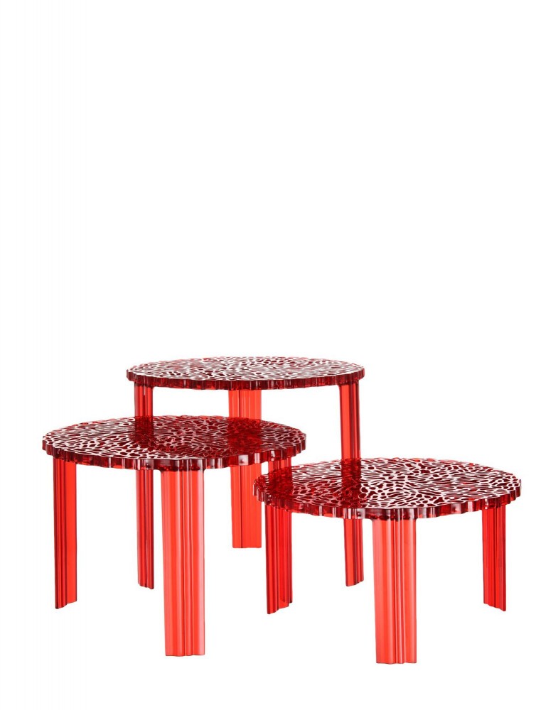 Столик журнальный T-Table (красный) высота 36см