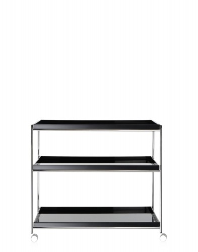 Консоль Trays (черная) 80x40см, на колесах Консоль Trays (черная) 80x40см, на колесах