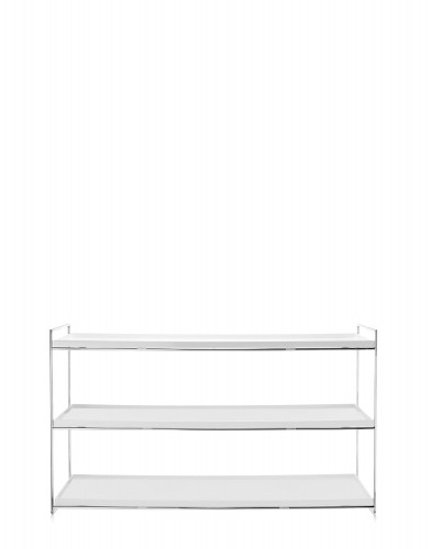 Консоль Trays (белая) 140x40см, двухуровневая Консоль Trays (белая) 140x40см, двухуровневая