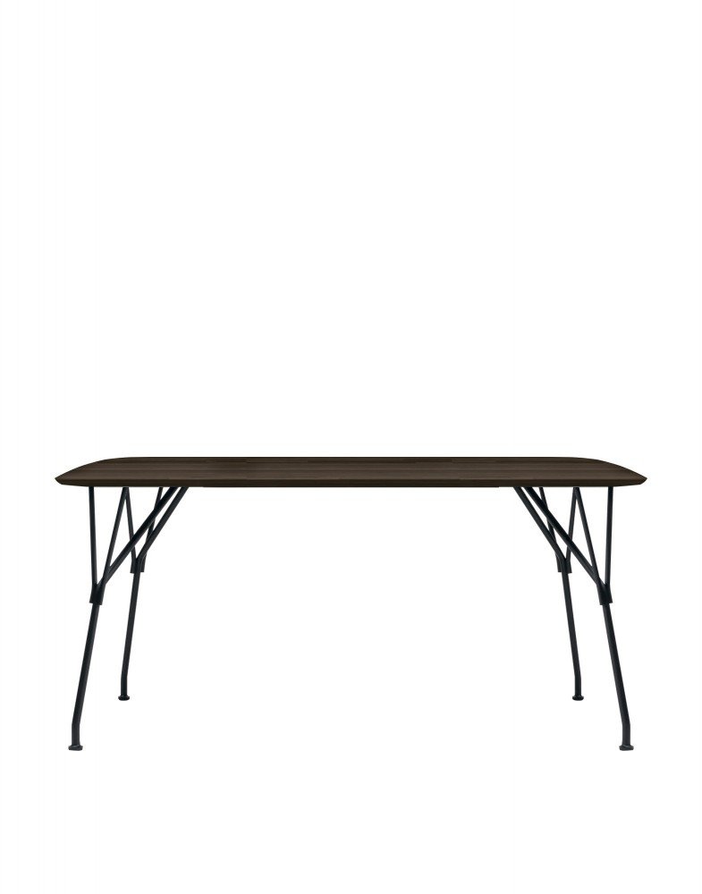 Стол Viscount of wood (темное дерево/черный) 160X90см