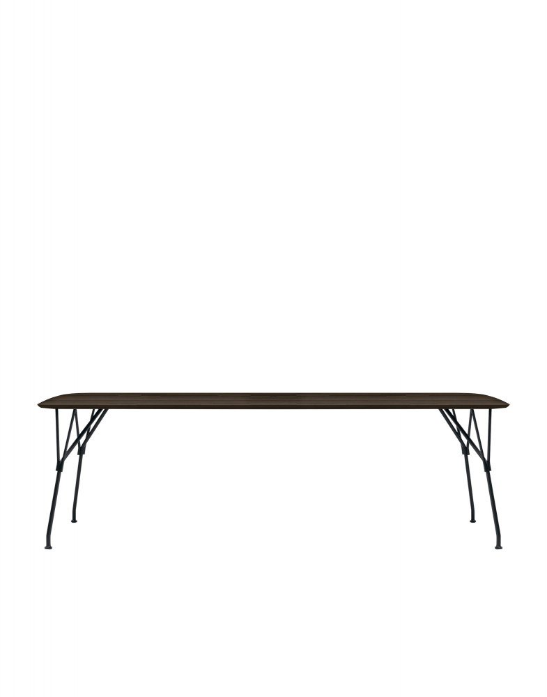 Стол Viscount of wood (темное дерево/черный) 240X100см